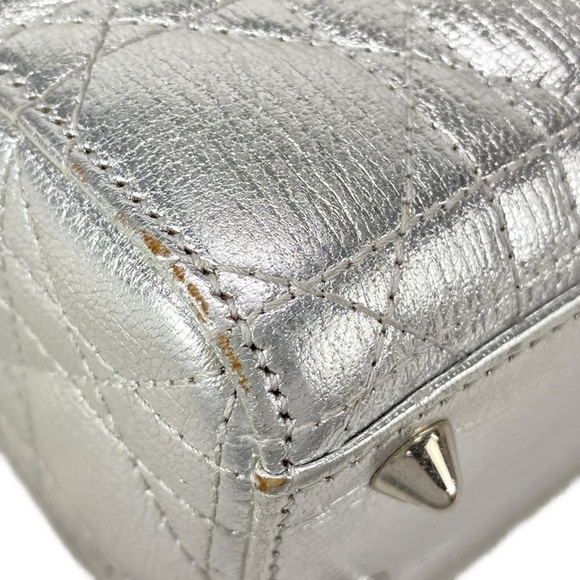 Dior Lady Bag Silver Small with STRAP! - Picture 9 of 16